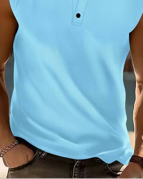Linne Herr Henley Enfärgad Sport