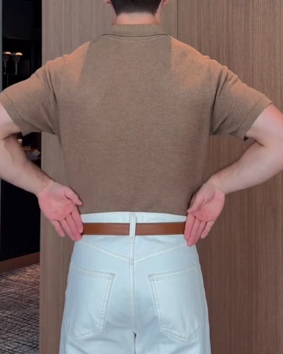 Herrt-Shirt Med Lös Passform – Avslappnad Polokrage