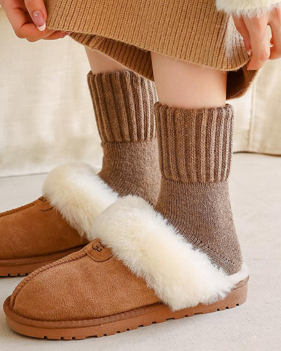 Damstrumpor I Merinoull För Stövlar