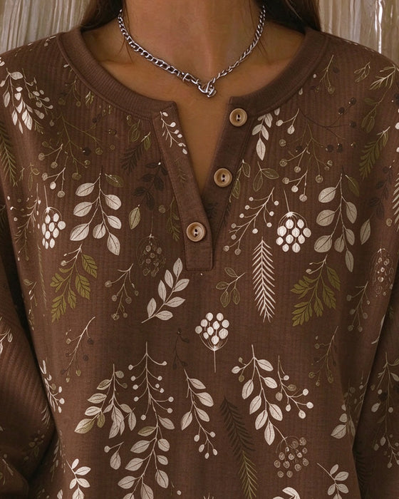 Sweatshirt Vaffel Henry Krage Blommönster