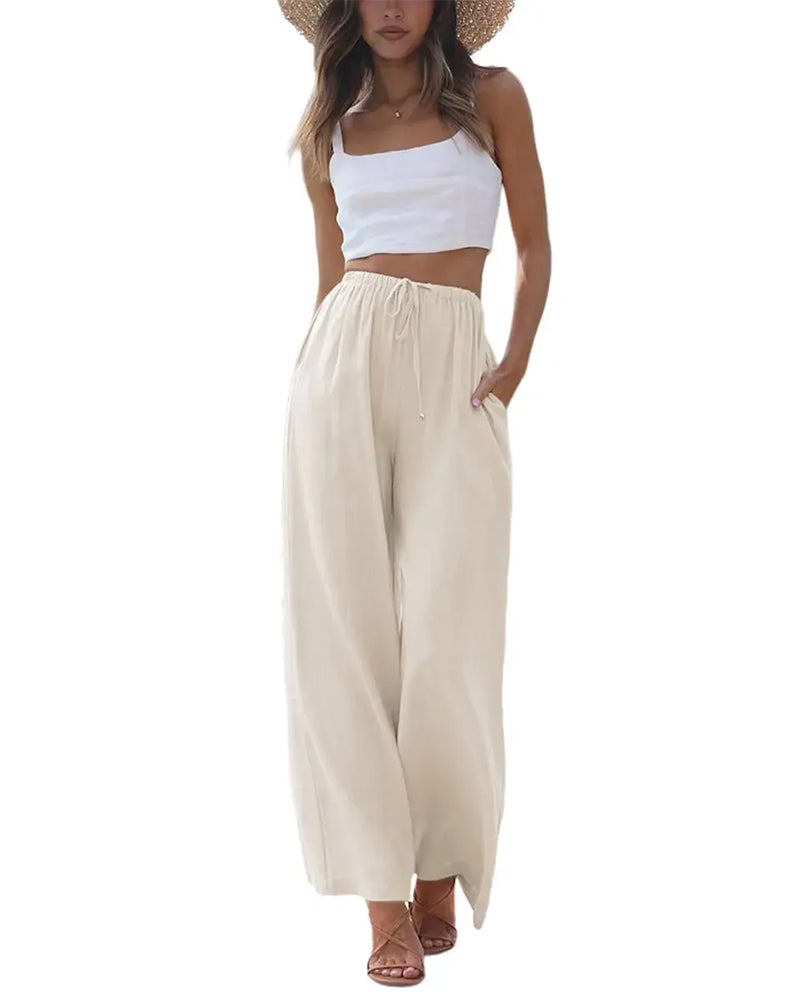 Byxor Loose Fit Casual Dragsko Vida