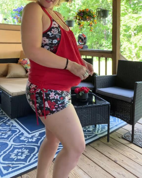 Badkläder Tryckt Hängslen Boxer