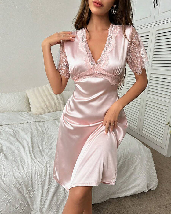 Nattklänning Sexig Spets Vadderad