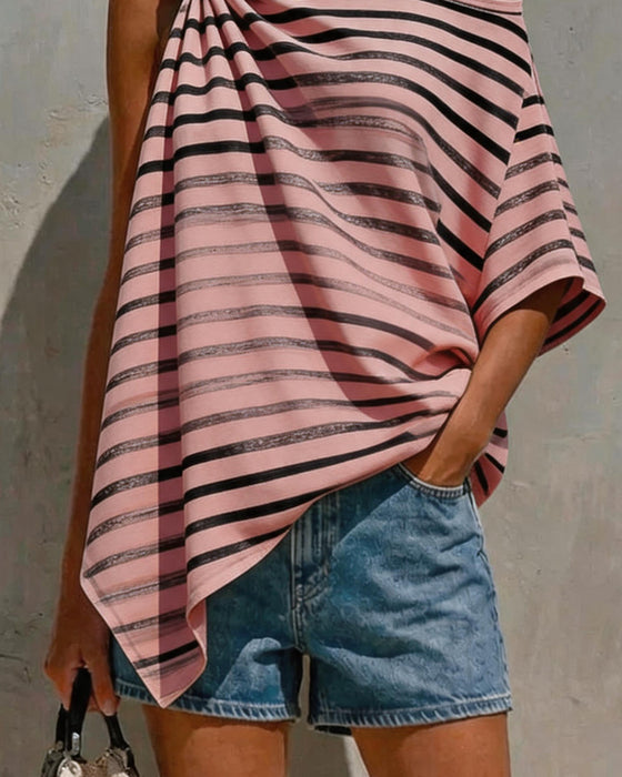 Blus Randig Enaxlad Twist Knut