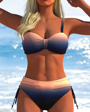 Bikini Gradient Mönster Dragsko Mode