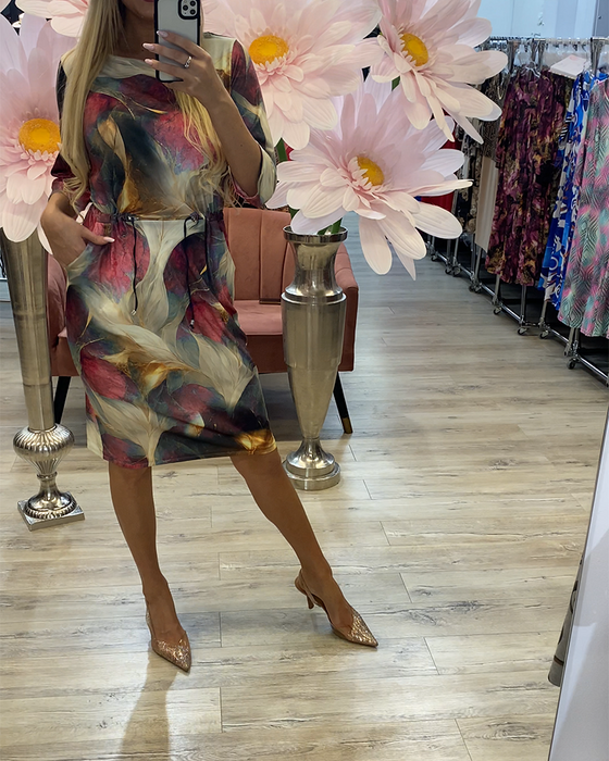 Klänning Retro Färgblock Lappverk Gradient