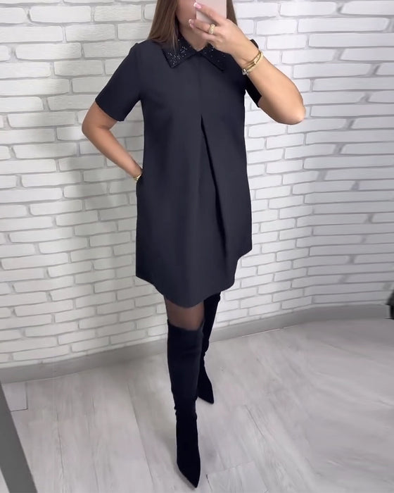 Mässing Klänning Med Peter Pan-Krage