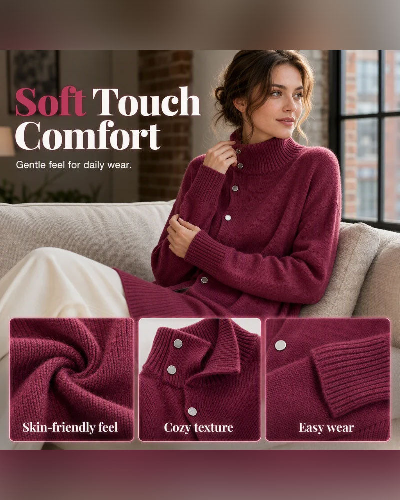 Kofta Turtleneck Enkelknäppt