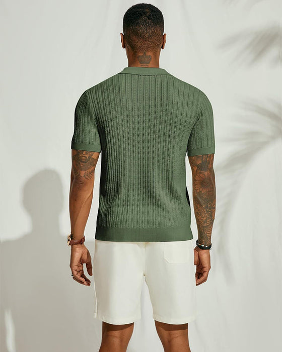 Herrskjorta Enfärgad Hålig Andningsbar