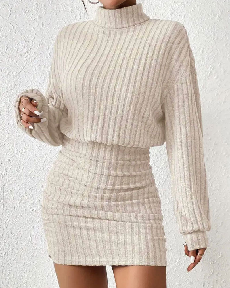 Ribbad Poloklänning I Bodycon-Modell