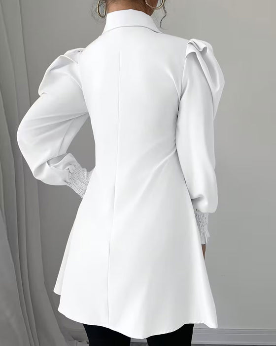 Blus Skjortkrage Solid Trendig