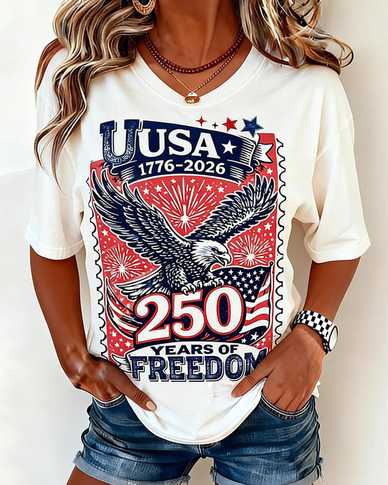 T-Tröja Crew Neck Eagle Print