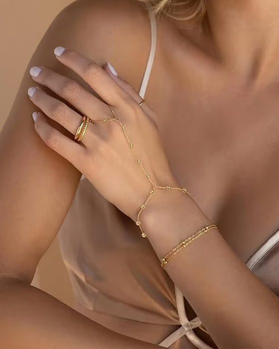 🏖️ Anklets Dam Kc Guld & Sterling Silver