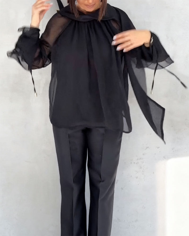 Blus Mesh Sammankoppling Elegant