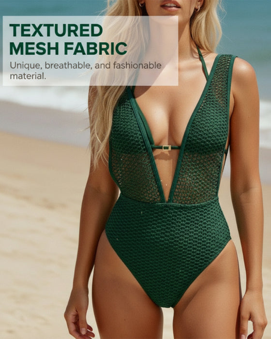 One-Piece Damens Djup V-Ringning