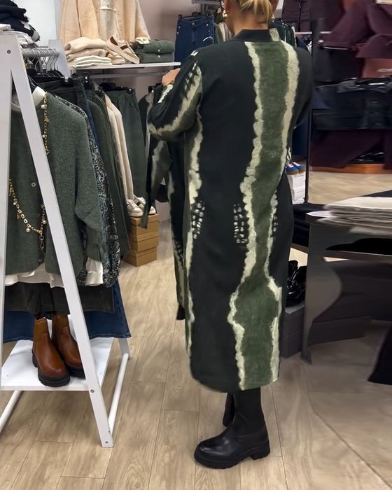 Ståkrage skjortklänning med tryckknappar