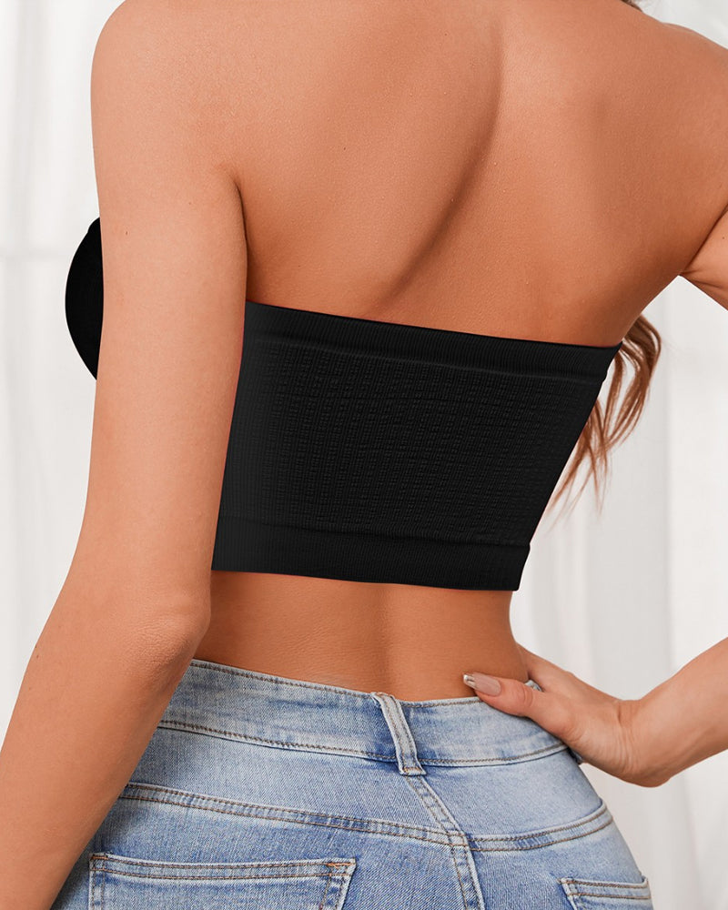 Lingeri Axelbandslös Enfärgad Bandeau