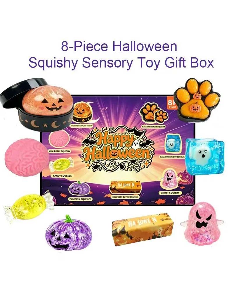 Halloween-Set Med Gulliga Läskiga Spök-Maruko-Mjuka Tryckleksaker, Miniatyr Bärbar Stressleksak, Sensoriska Produkter För Halloween-Tillbehör, Påfyllnad Till Festgodispåsar & Minipresenter