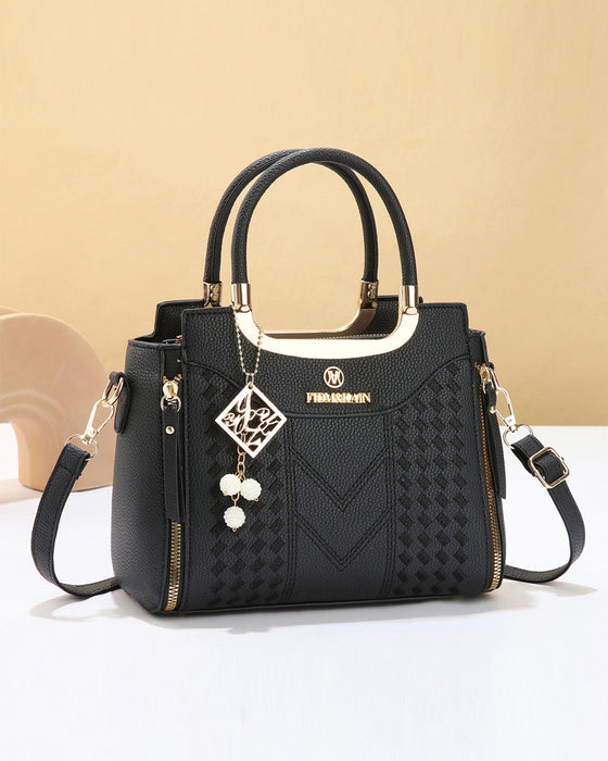 Väska Kvinna'S V-Stygn Topphandtag Satchel
