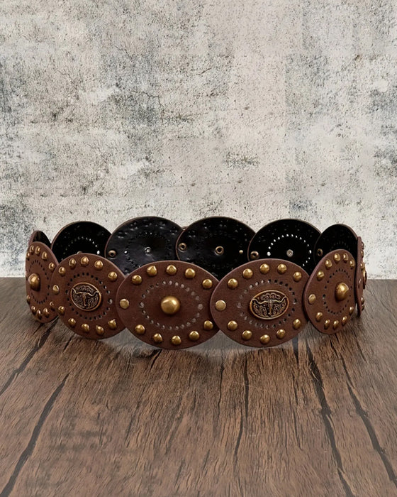 Bälte Vintage Läder Spänne