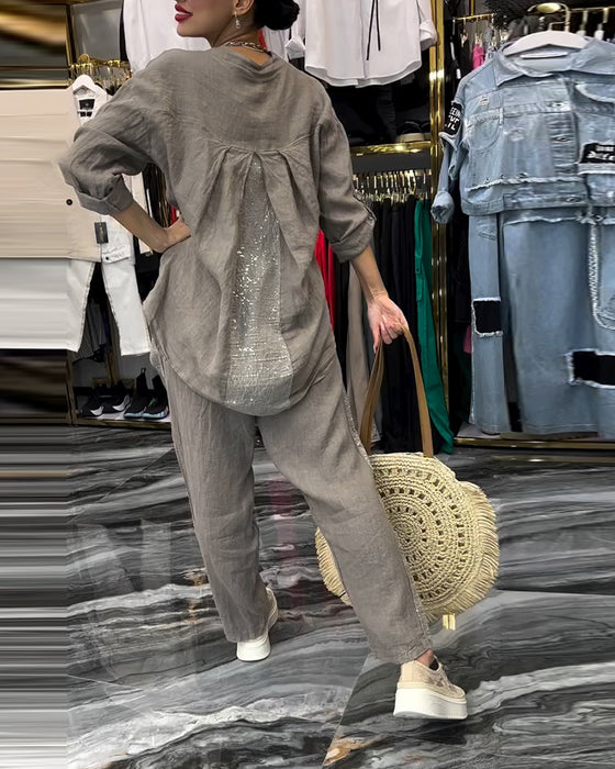 Kostym Ståkrage Ficka Avslappnad