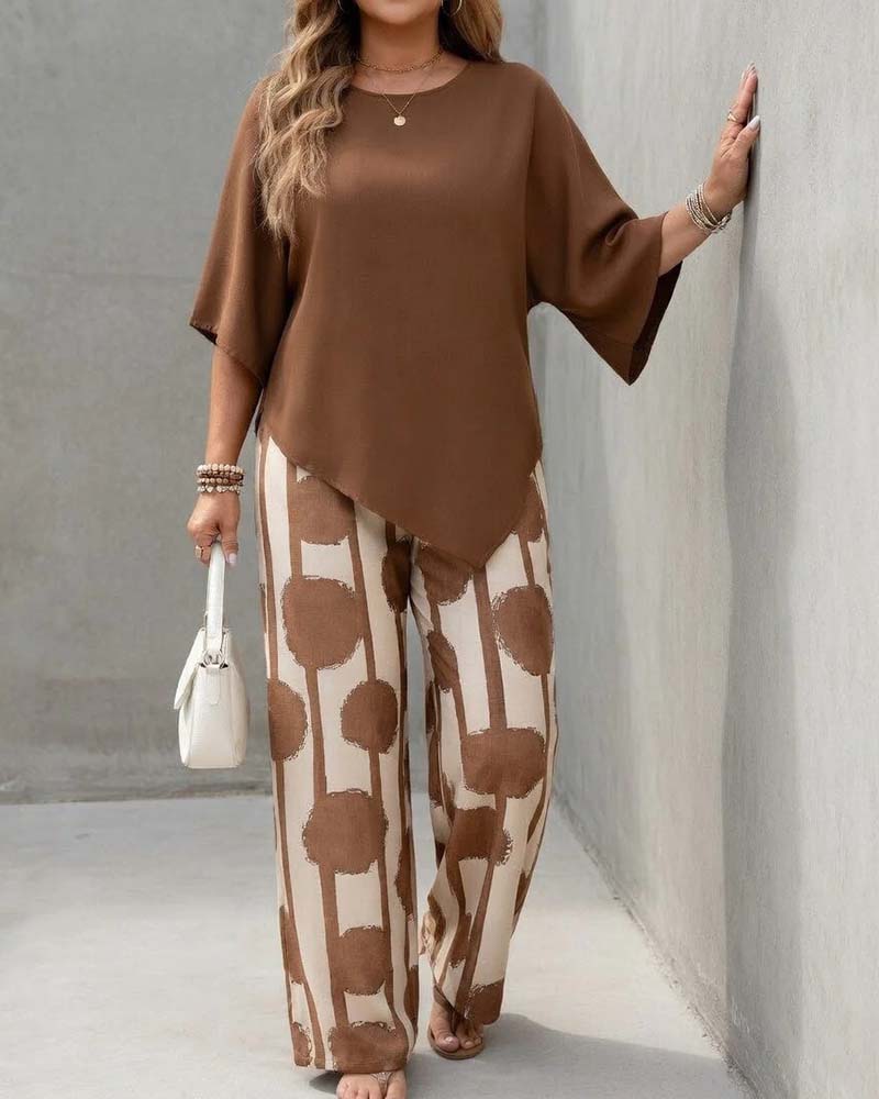 Kostym Lös Passform Casual Tryckta Vida Ben Byxor