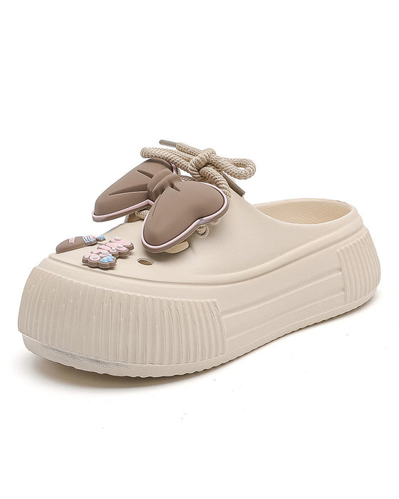 🌴 Dam Andningsbara Tofflor med Blomdekoration