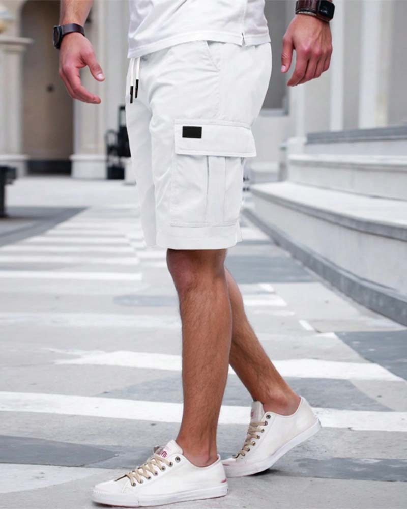 Shorts Cargo Ficka Avslappnad Dragsko