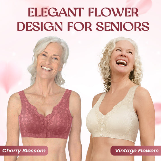 Sömlös Spets-BH med Full Täckning och Främre Knäppning