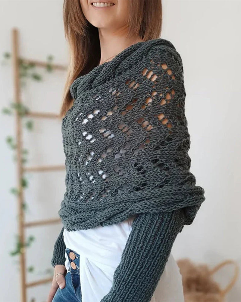 Halsduk Sjal Dam Modig Stickad