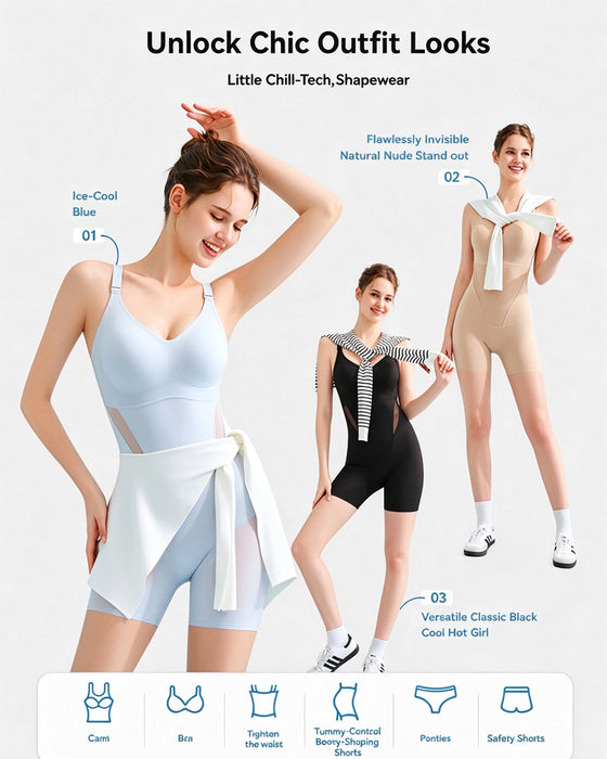 Svalkande Magkontroll Rumplyftande Shapewear Bodysuit