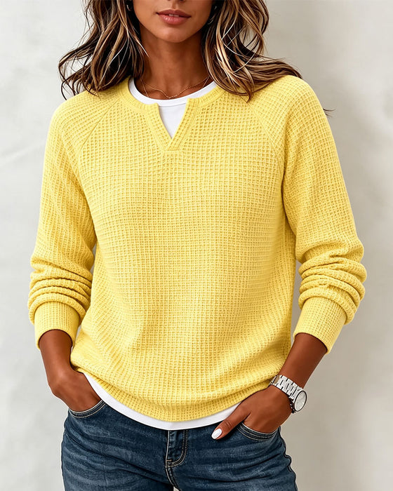 Sweatshirt Enfärgad Raglan Långärmad