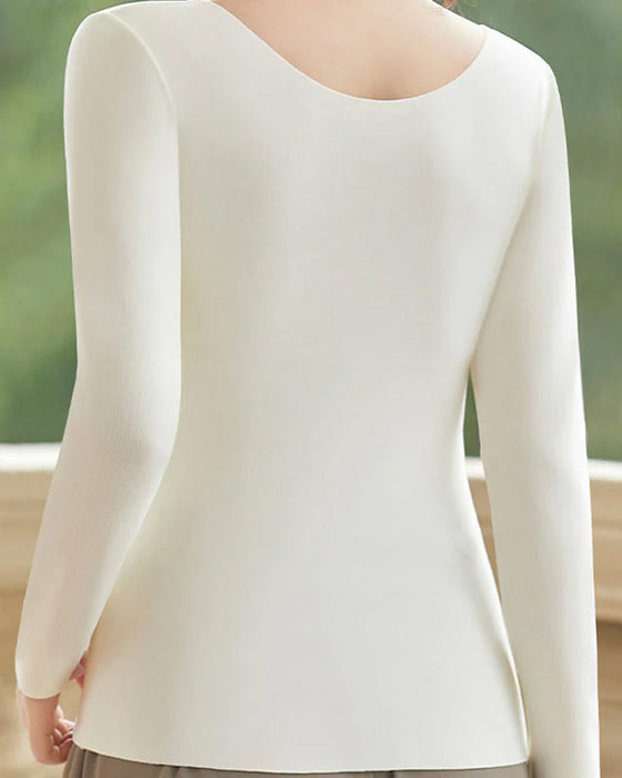 Sömlös Termotopp För Kvinnor Med Inbyggd Bh