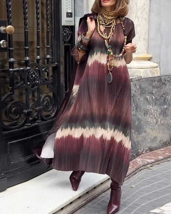 Klänning Moderiktig Gradient Veckad