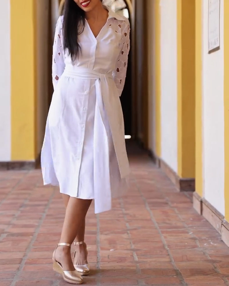 Skjortklänning Elegant Urholkad