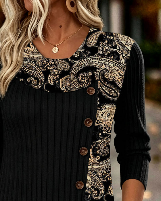 Topp Casual Asymmetrisk Lång Ärm