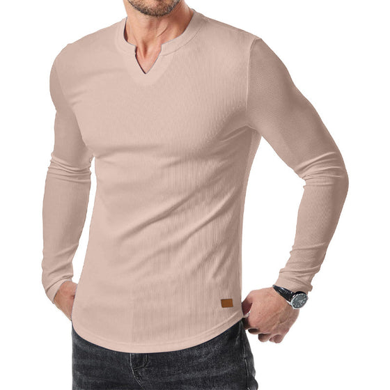 Slim Fit V-Ringad Longline Muscle Shirt För Män