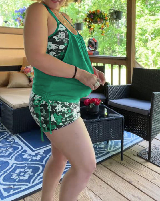 Badkläder Tryckt Hängslen Boxer