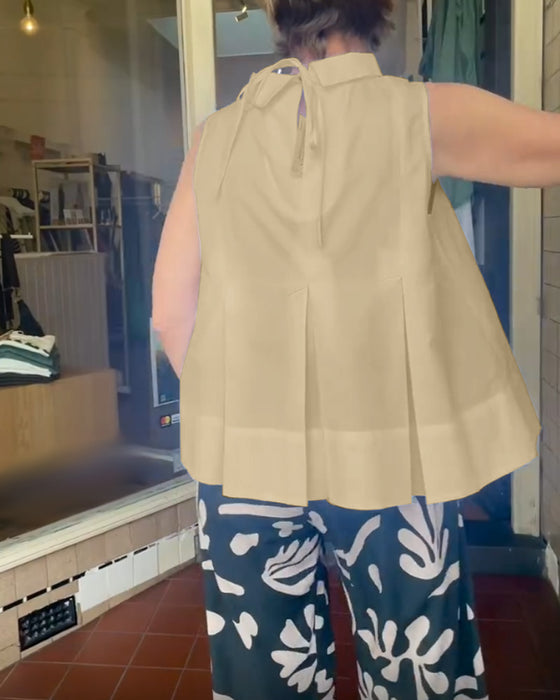 Blus Ärmlös Enfärgad Enkel