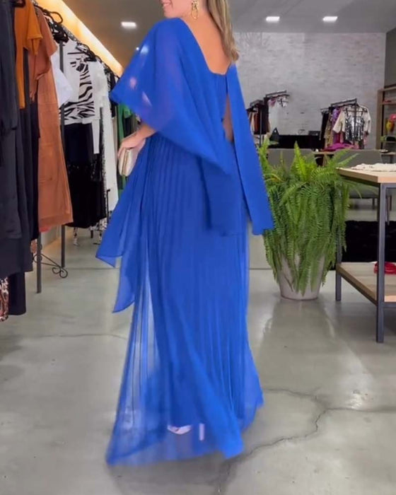 A-formad maxiklänning med rund halsringning