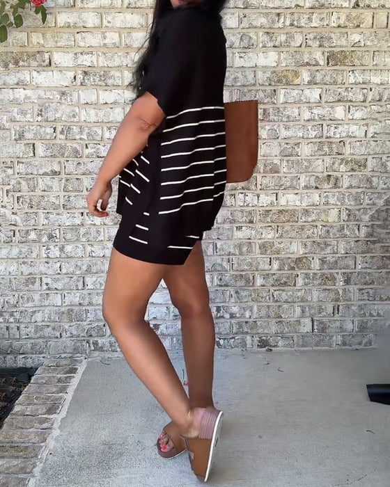 Set Rand Lös Casual Shorts