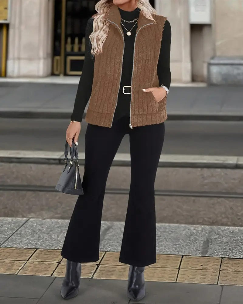 Kappa Mysig Plysch Ståkrage Väst