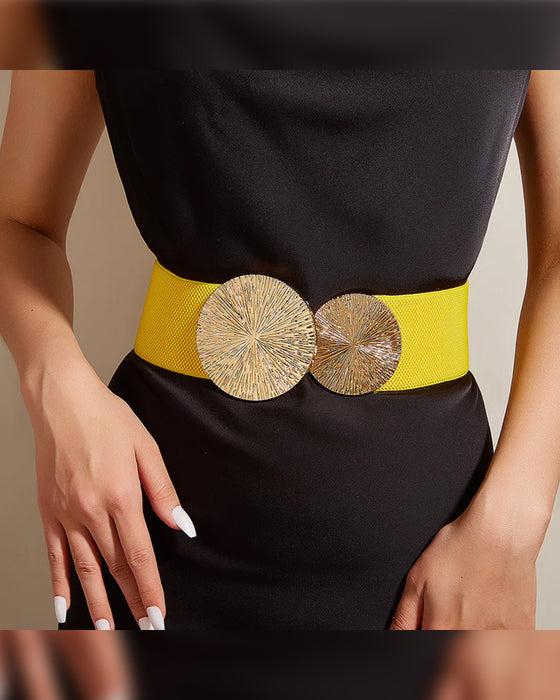 Dammars Vintage Elastiska Bälte Med Gyllene Spänne