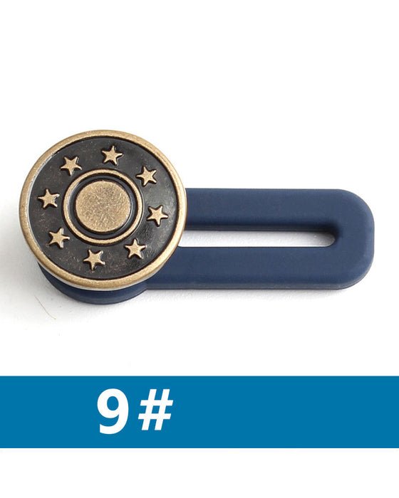 Fjäderbelastad Metallknapp För Midjeförlängning Till Jeans