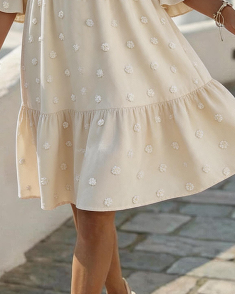V-Neck Lace Patchwork