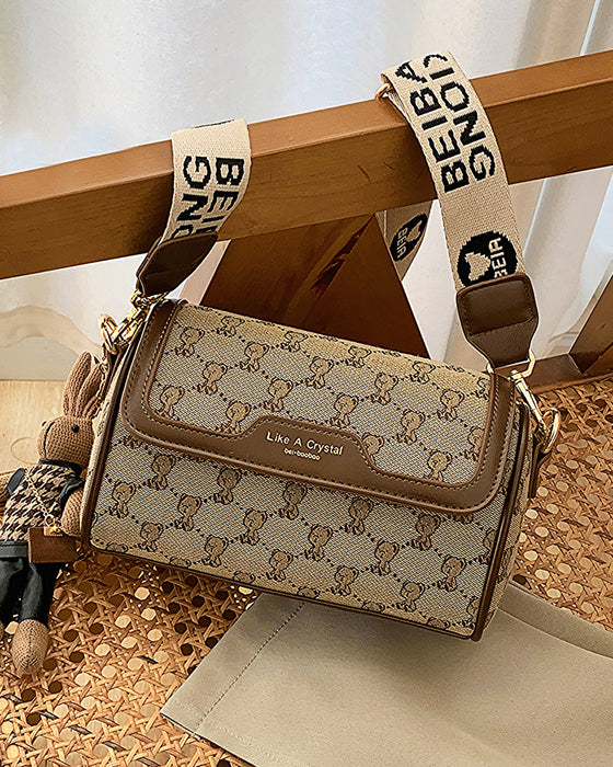 Väska Björntryck Enkel Axelremsväska