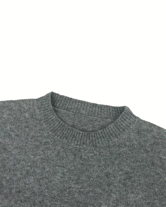 Pullover Rundhalsad Sida Slits