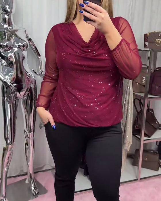 Modig Långärmad Topp Med Rullekrage