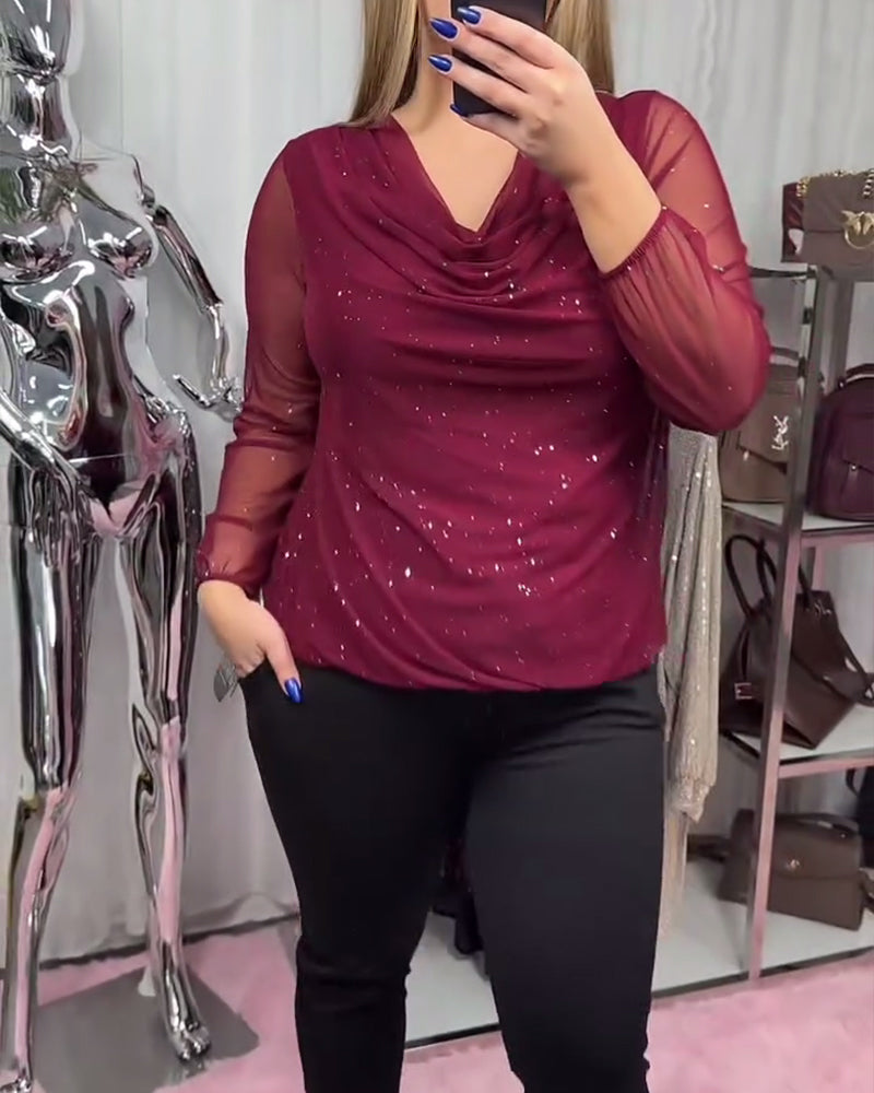 Modig Långärmad Topp Med Rullekrage