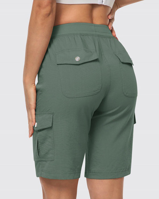 Kvinnors Shorts Snabbtorkande Cargoshorts Med Fickor